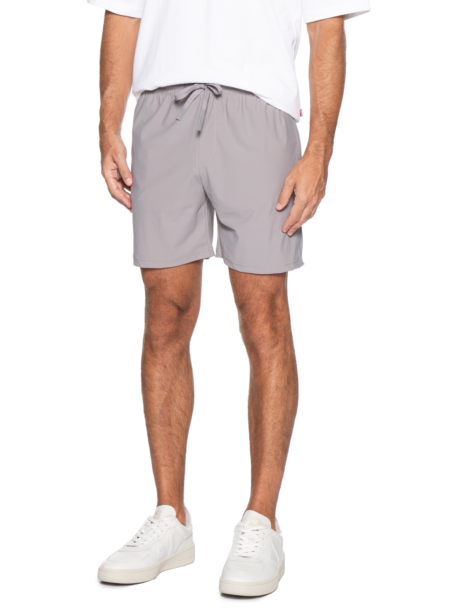 Short Masculino Beachwear Liso Cinza '2 Essential