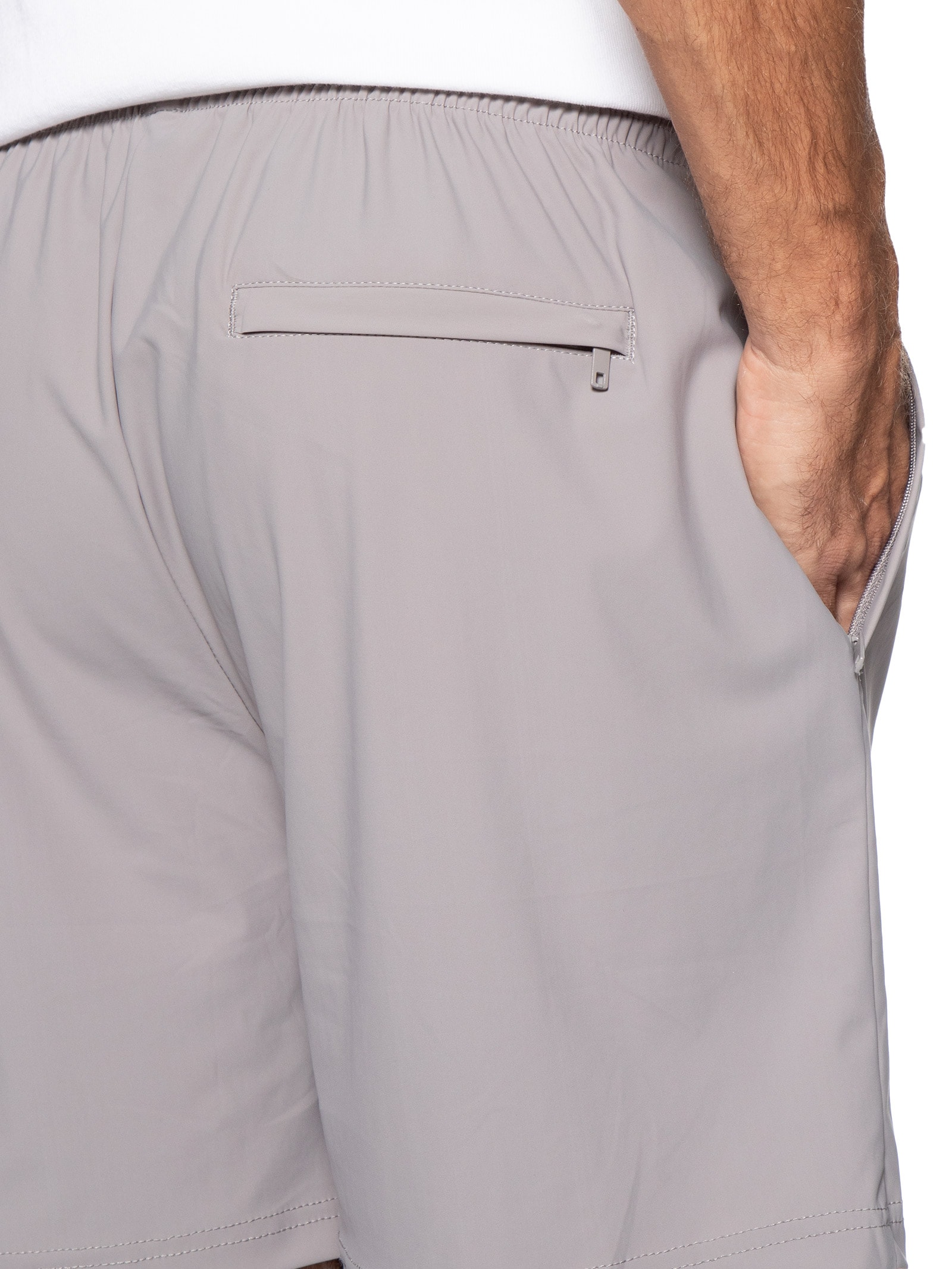 Short Masculino Beachwear Liso Cinza '2 Essential