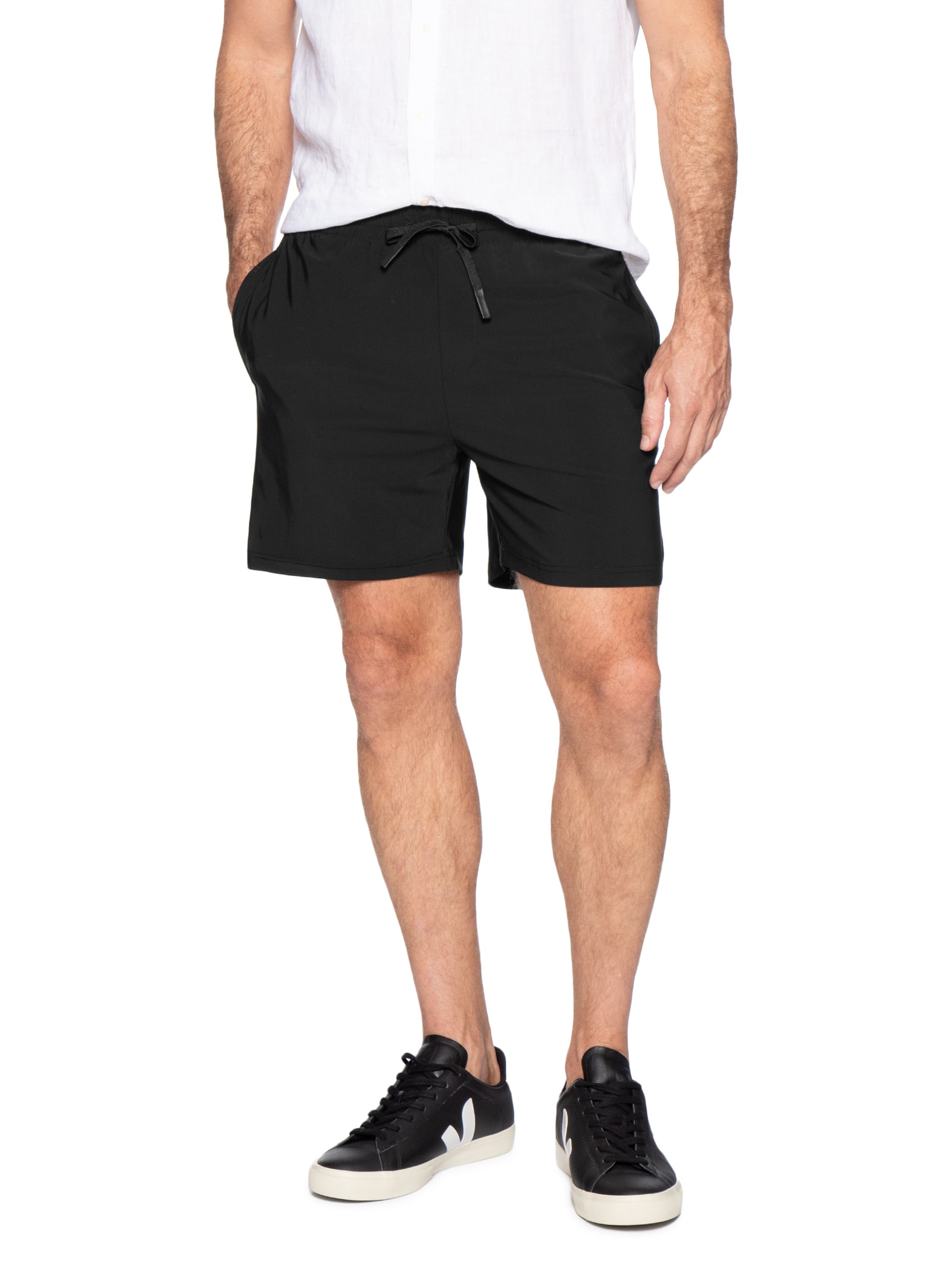 Short Masculino Beachwear Liso Preto '2 Essential