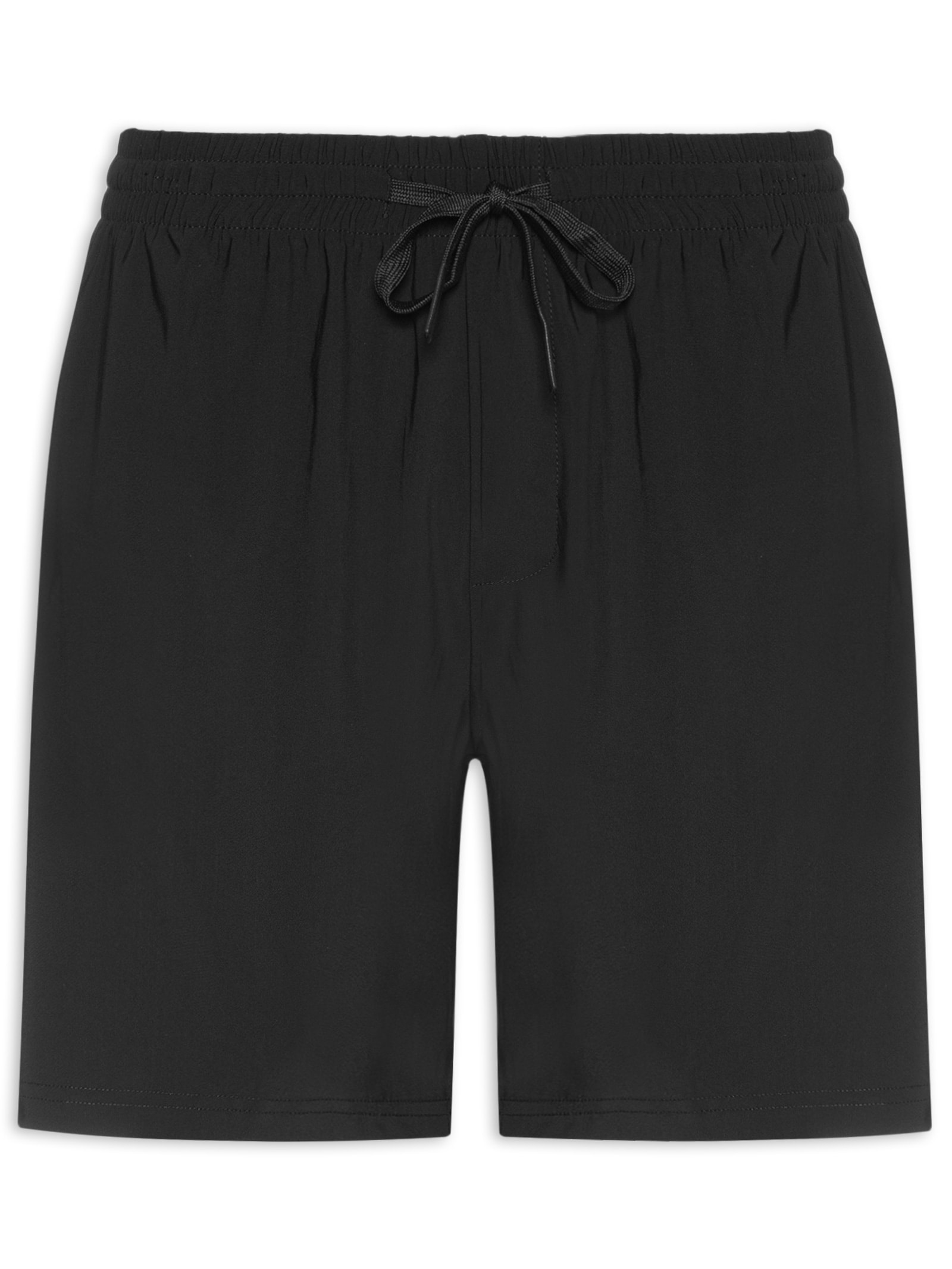 Short Masculino Beachwear Liso Preto '2 Essential
