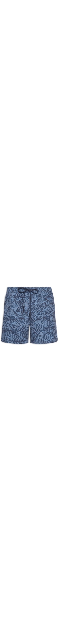 Short Masculino Beachwear Logo Wave - Azul