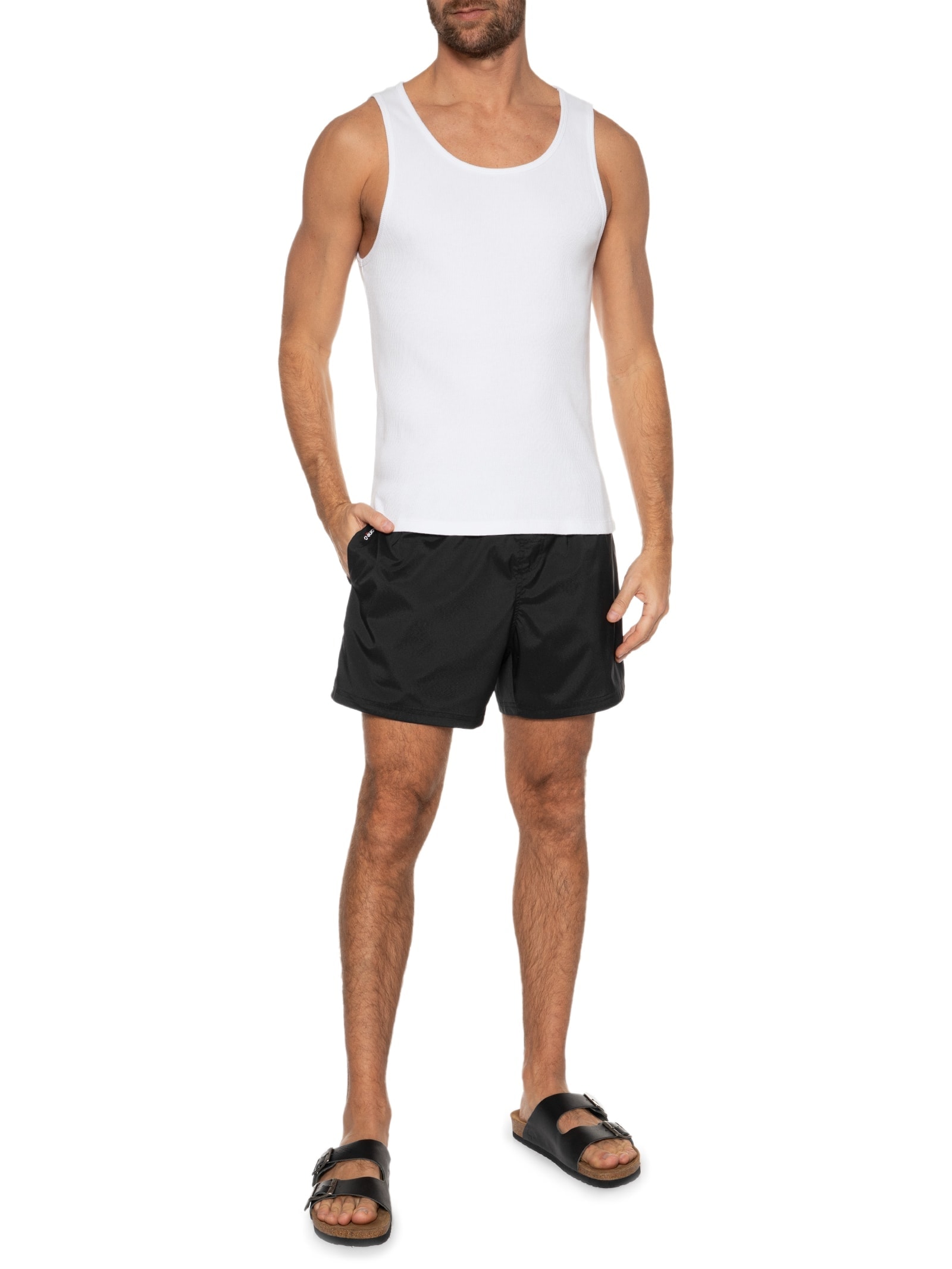 Short Masculino Beachwear New Aquaone Flex Preto Osklen