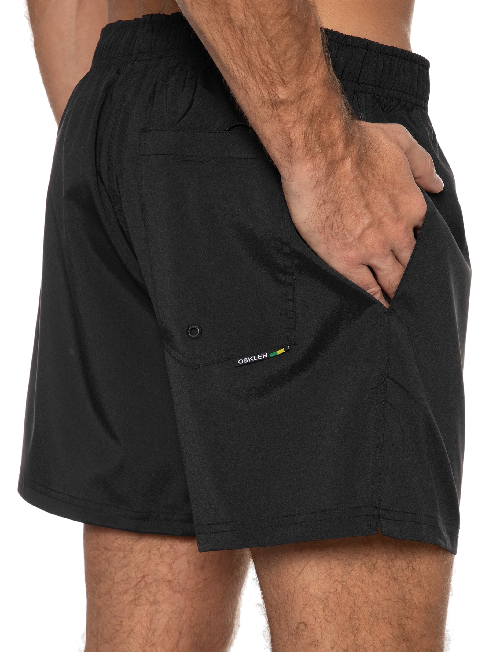 Short Masculino Beachwear New Aquaone Flex Preto Osklen