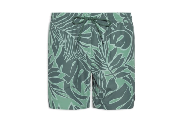 Short Masculino Beachwear Quick-Dry Piranha - Verde