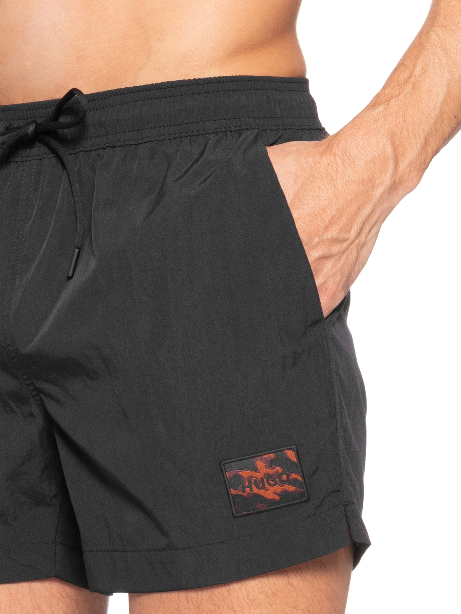 Short Masculino Beachwear Quick-Dry Recycled Dominica Preto Hugo