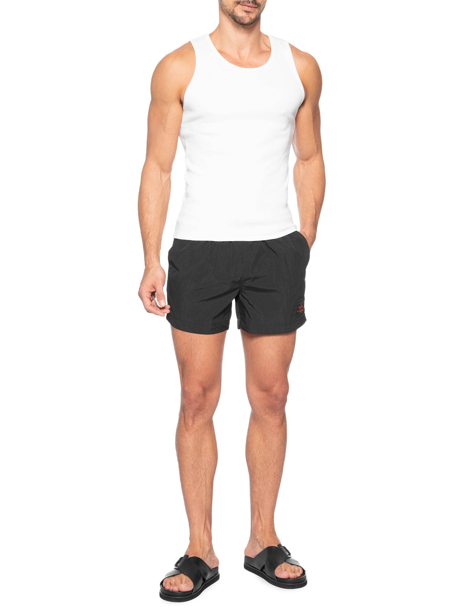 Short Masculino Beachwear Quick-Dry Recycled Dominica Preto Hugo