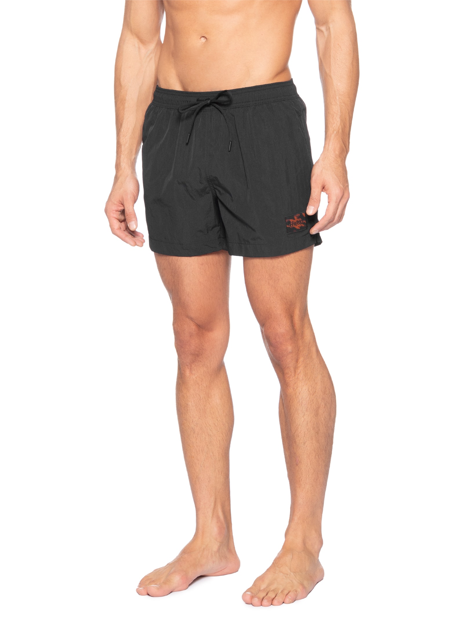 Short Masculino Beachwear Quick-Dry Recycled Dominica Preto Hugo