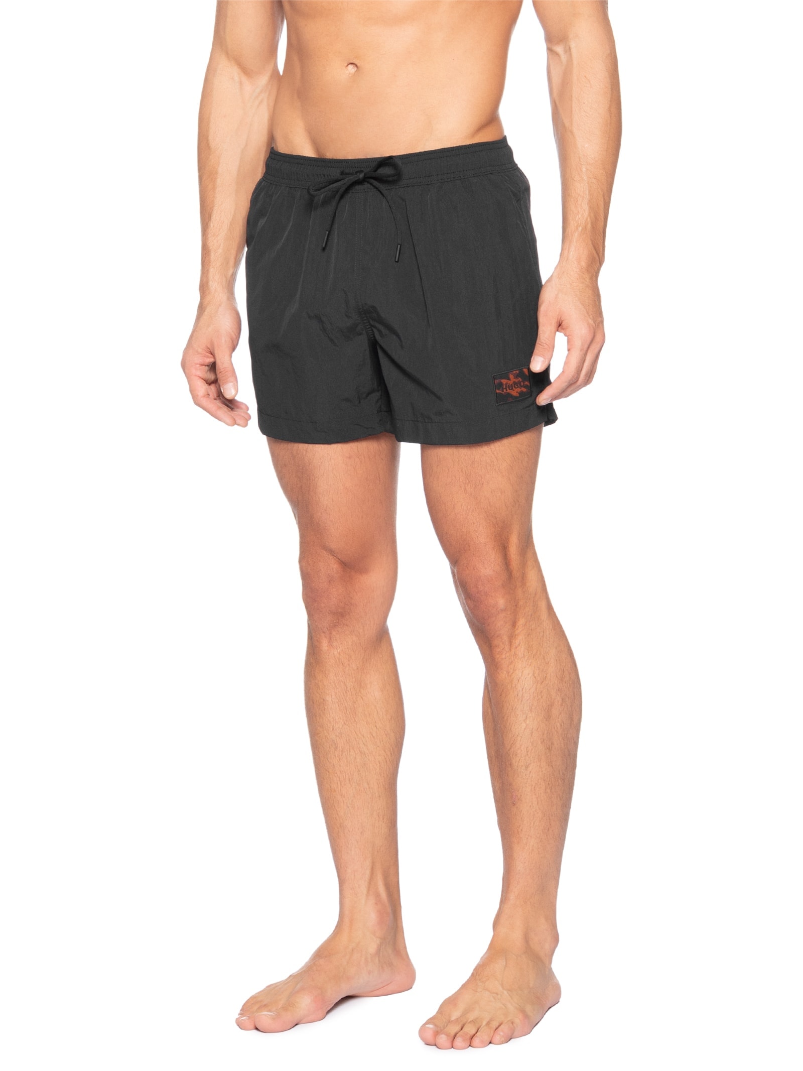 Short Masculino Beachwear Quick-Dry Recycled Dominica Preto Hugo