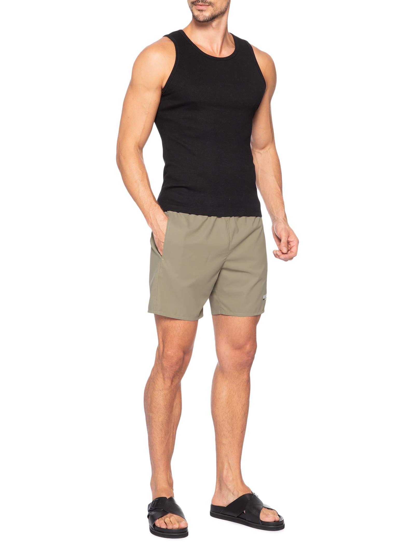 Short Masculino Beachwear Swordfish Marrom Boss