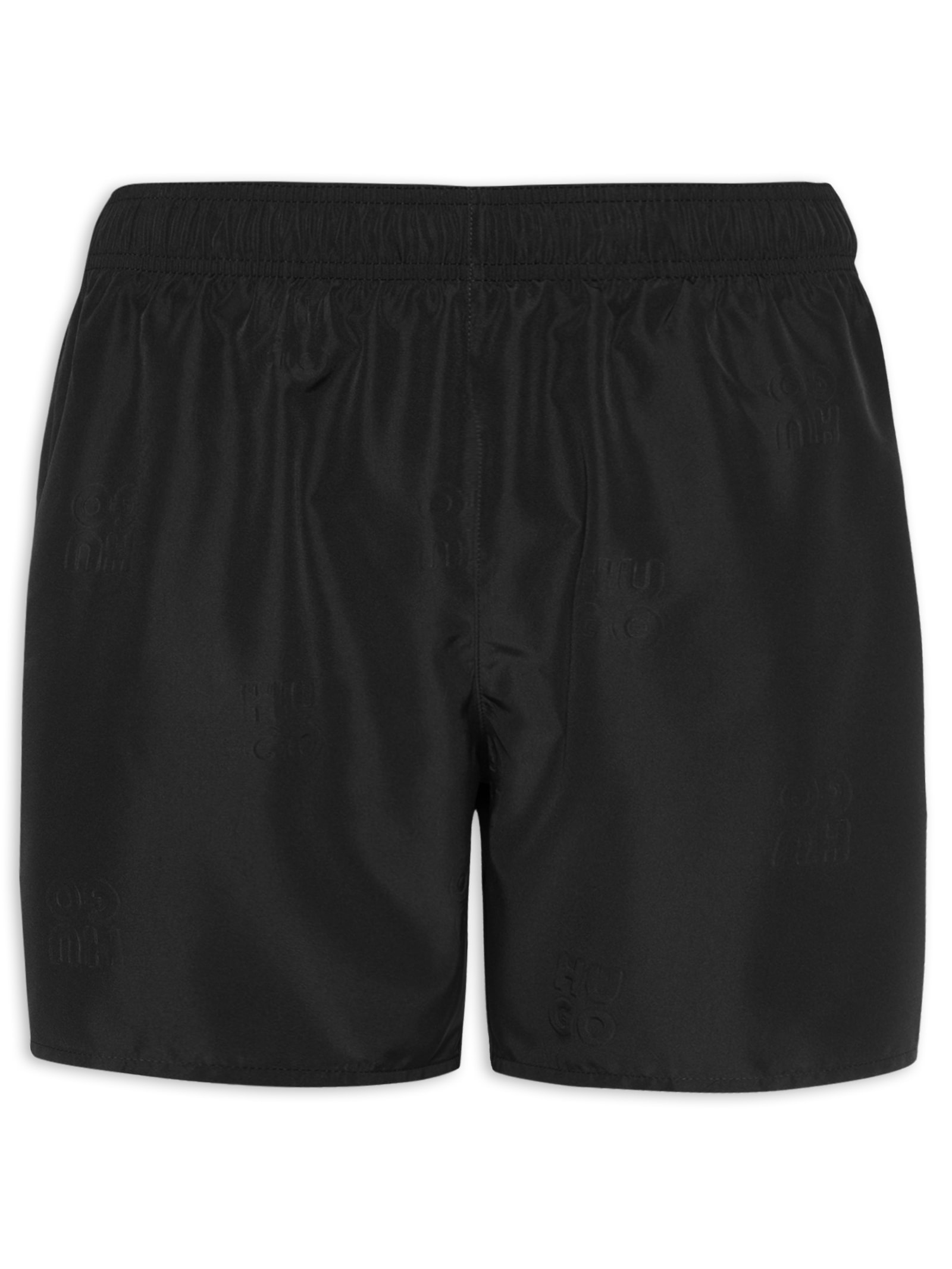Short Masculino Beachwear Tonal Logo Preto Hugo