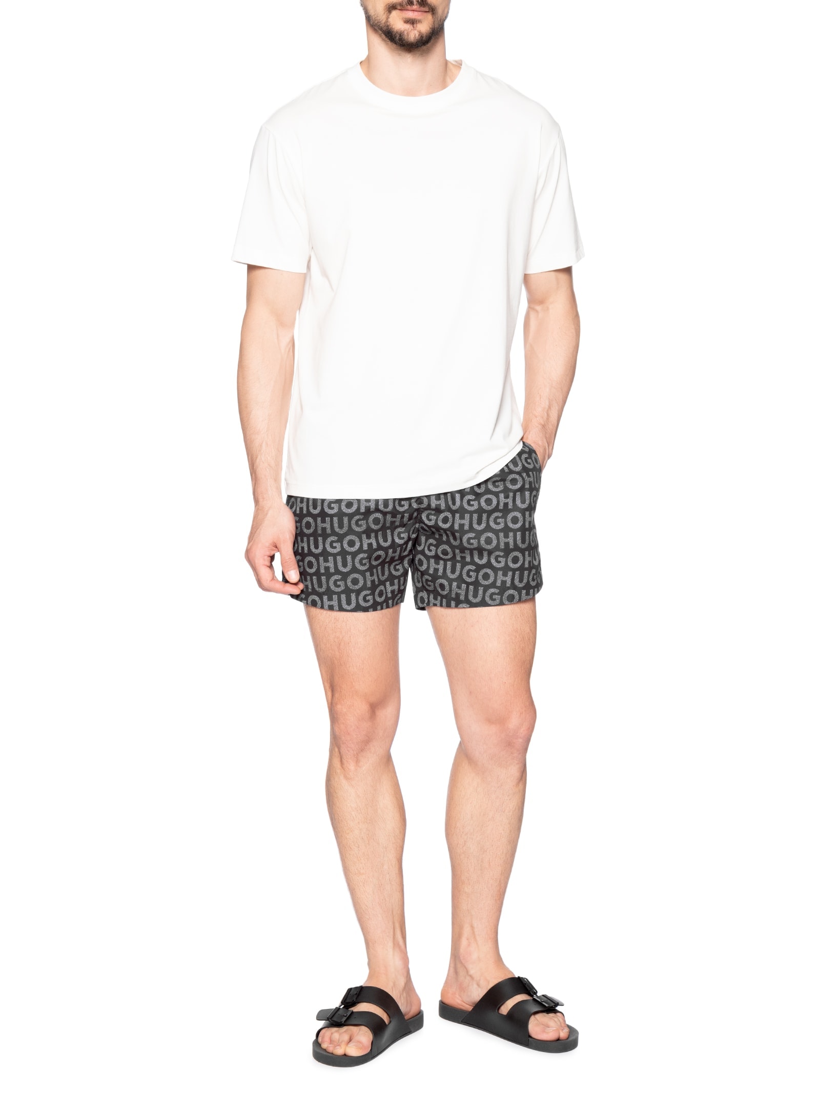 Short Masculino Beachwear Tortuga Preto Hugo