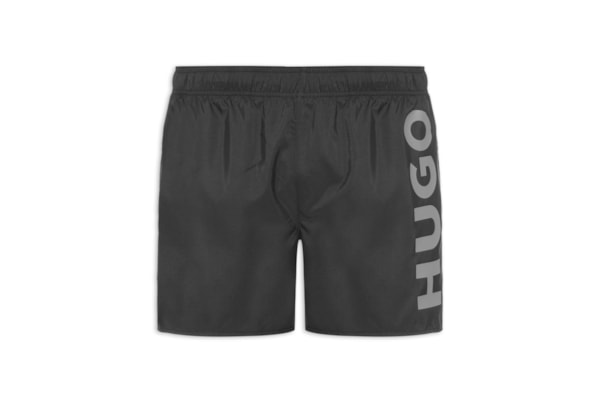Short Masculino Beachwear Vertical Logo Abas - Preto