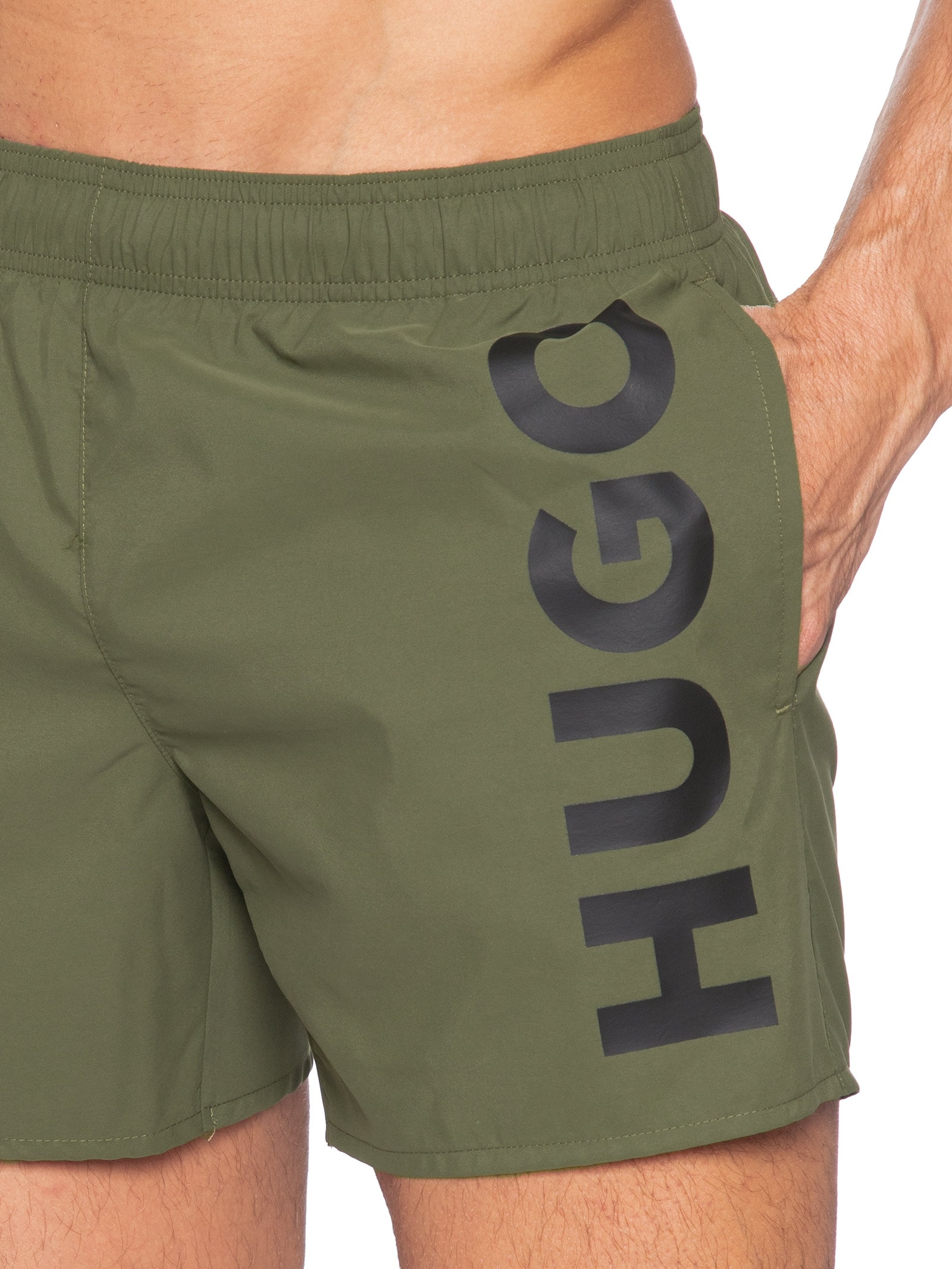 Short Masculino Beachwear Vertical Logo Abas Verde Hugo