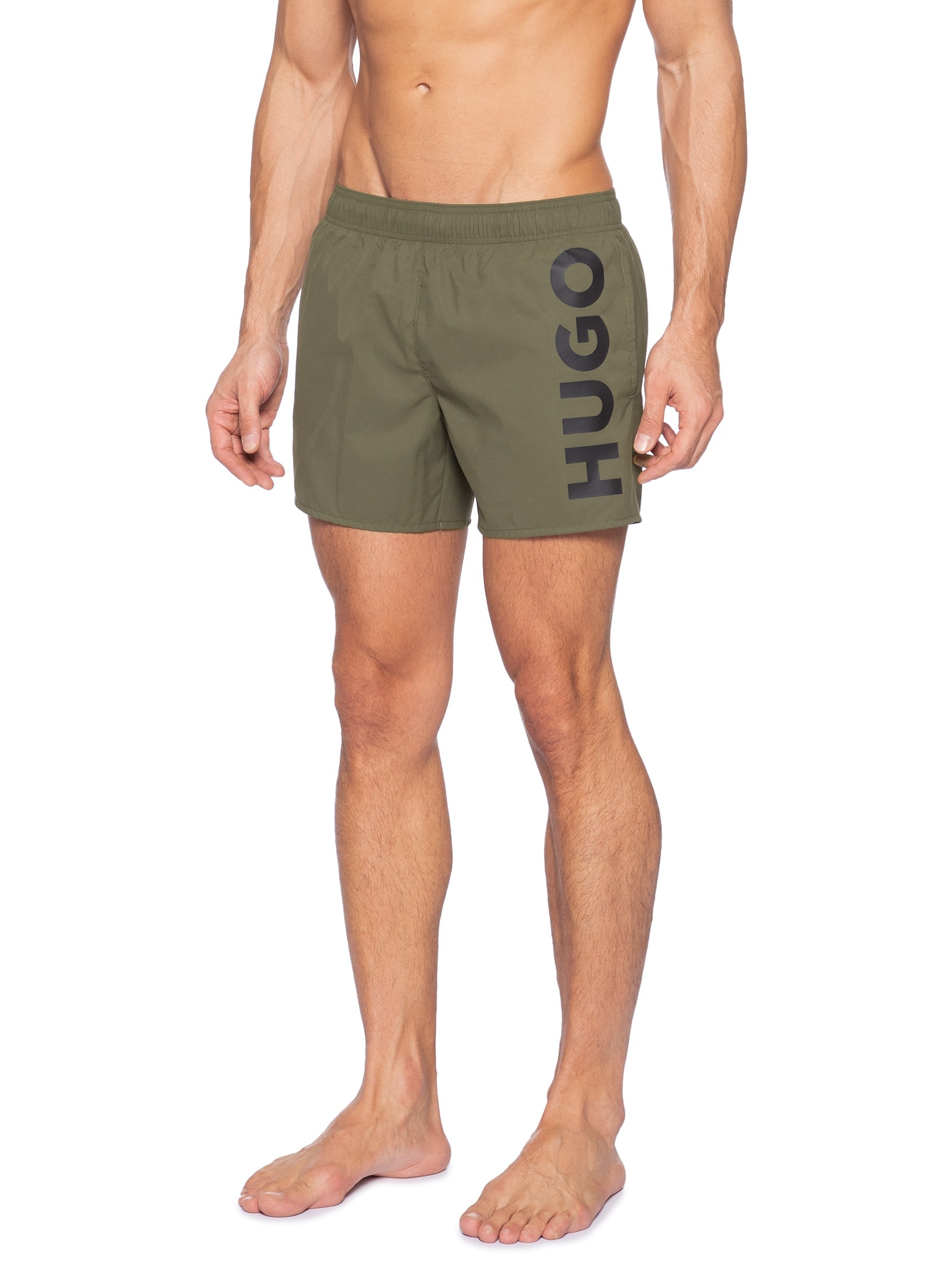 Short Masculino Beachwear Vertical Logo Abas Verde Hugo