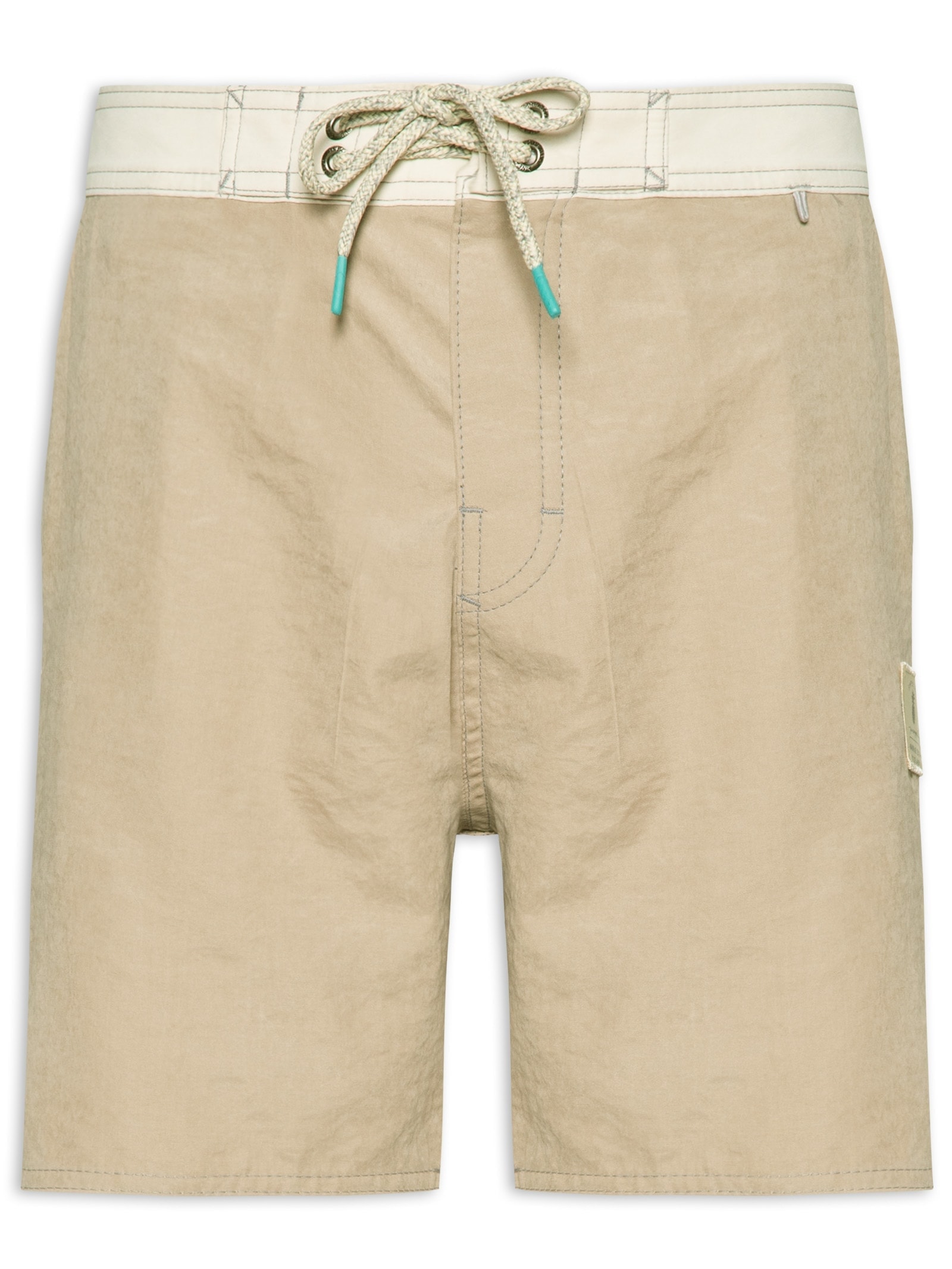 Short Masculino Board Vintage Liso Bege Pineapple