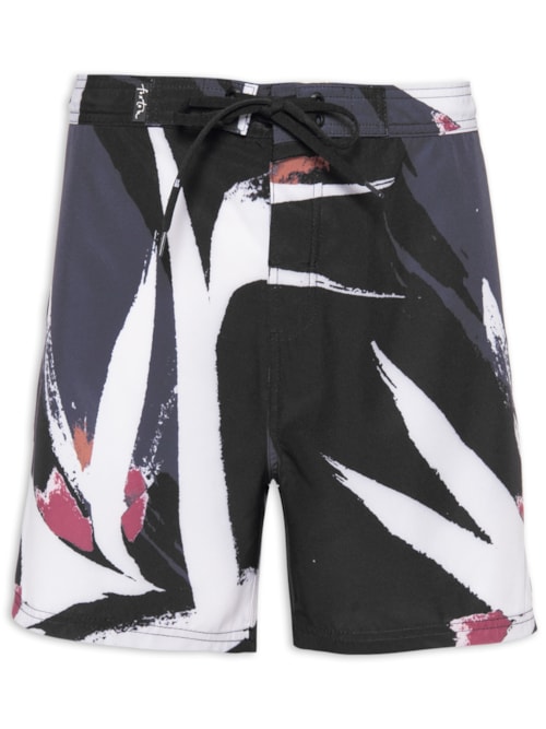 Short Masculino Boardshort Paradise Brush – Preto