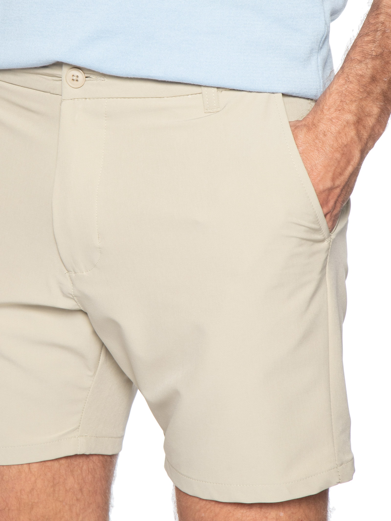 Short Masculino Bolso Faca Bege '2 Essential