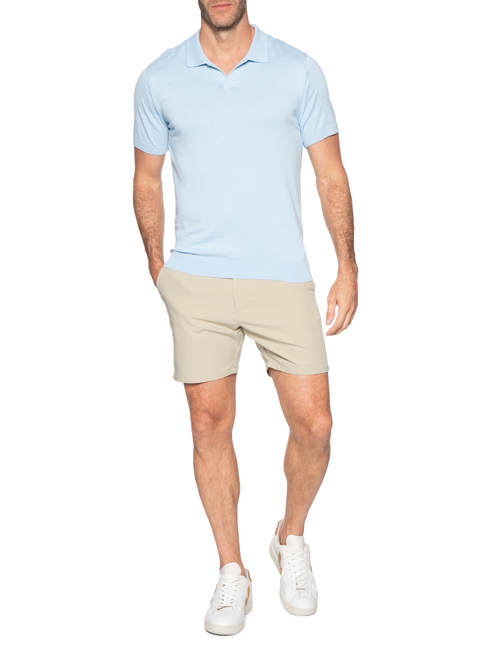 Short Masculino Bolso Faca Bege '2 Essential