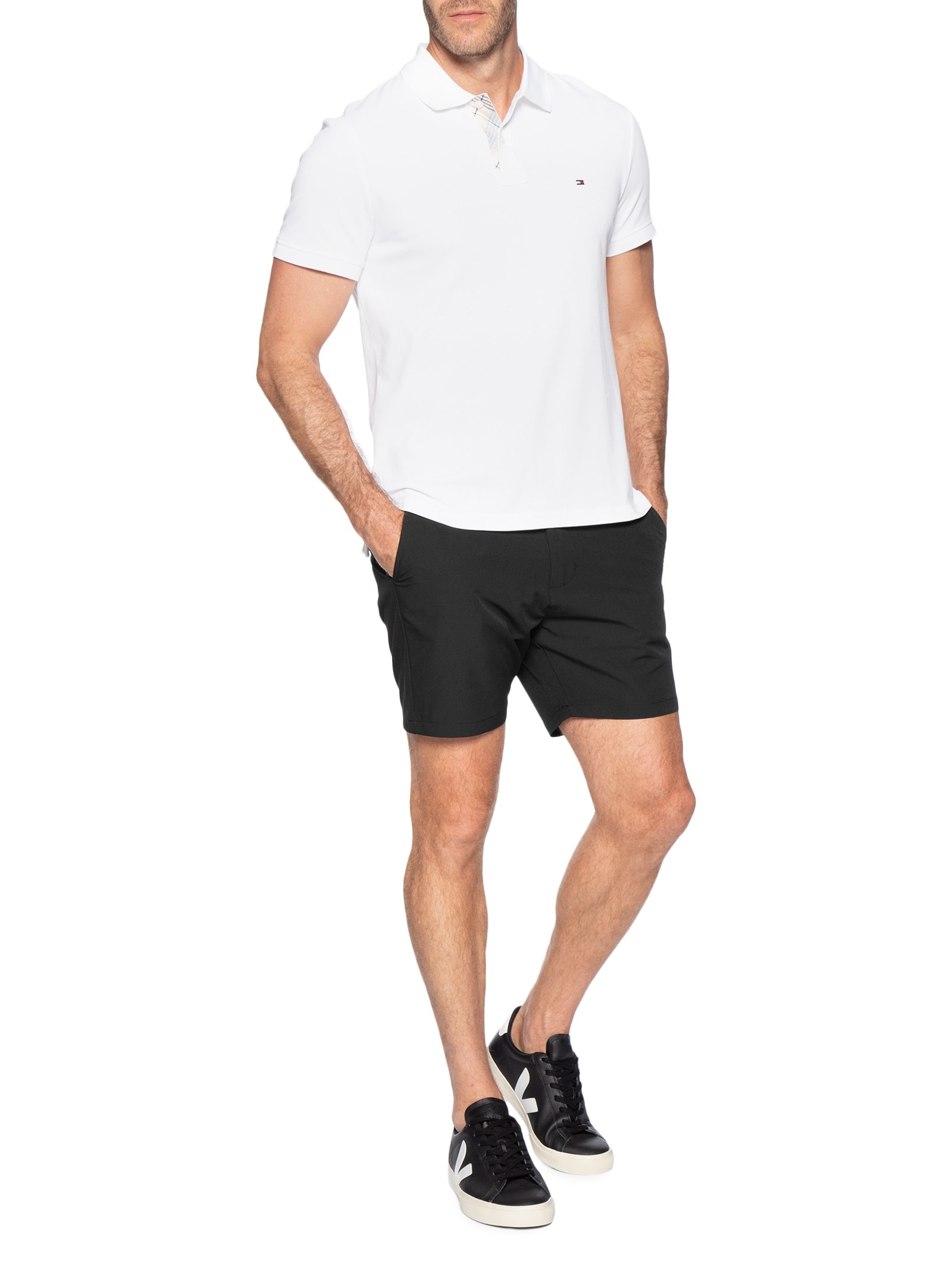 Short Masculino Bolso Faca Preto '2 Essential