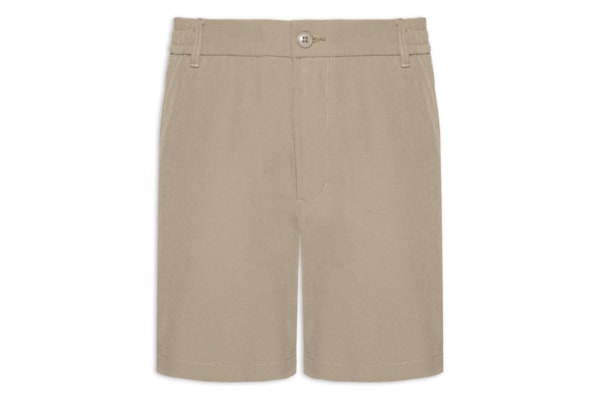 Short Masculino Casual com Cós Elástico - Bege