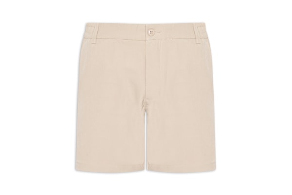 ?Short Masculino Casual com Cós Elástico - Bege