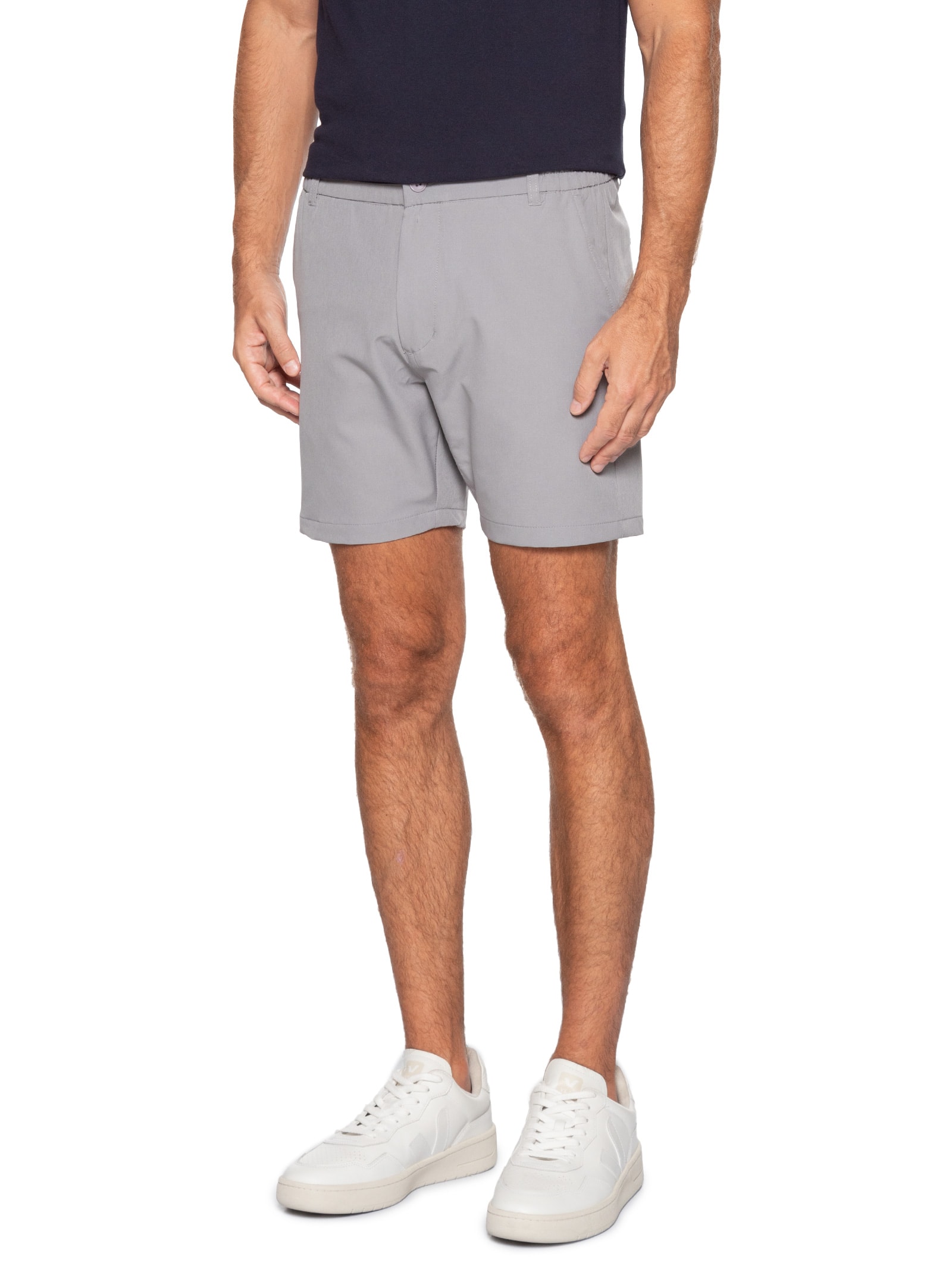 Short Masculino Casual com Cós Elástico Cinza '2 Essential