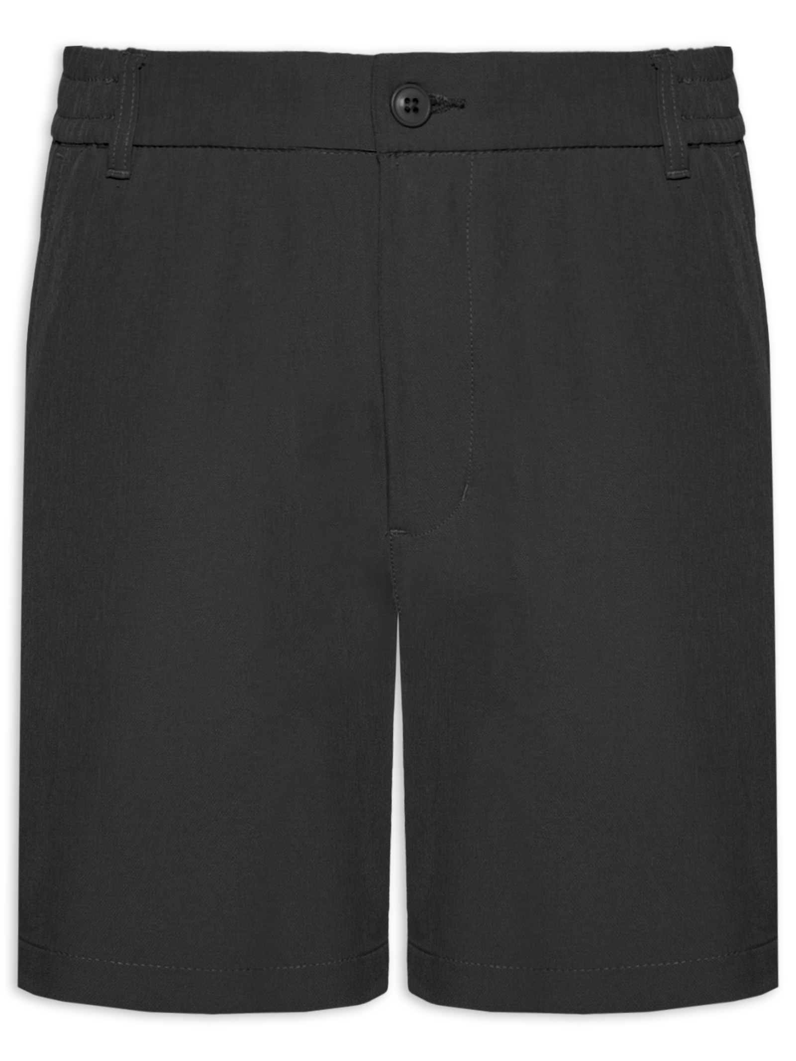 Short Masculino Casual com Cós Elástico Preto '2 Essential