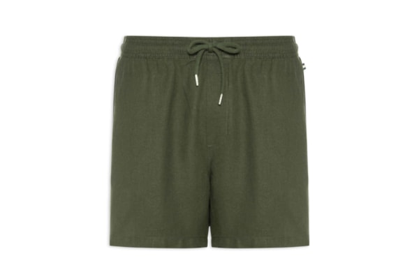 Short Masculino Casual Linho Plus - Verde