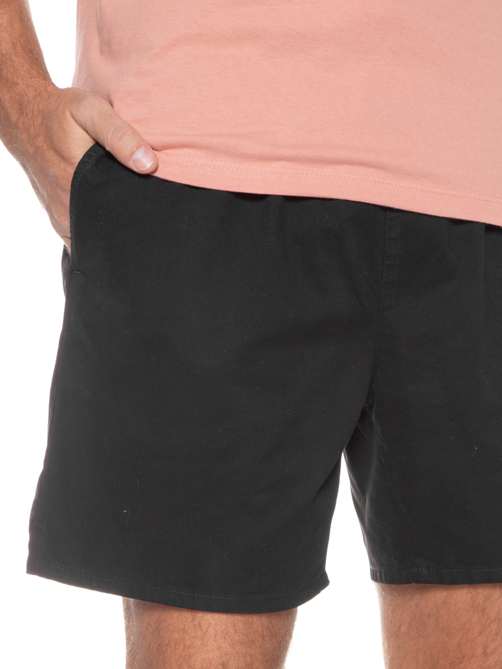 Short Masculino Casual Pier Preto Foxton