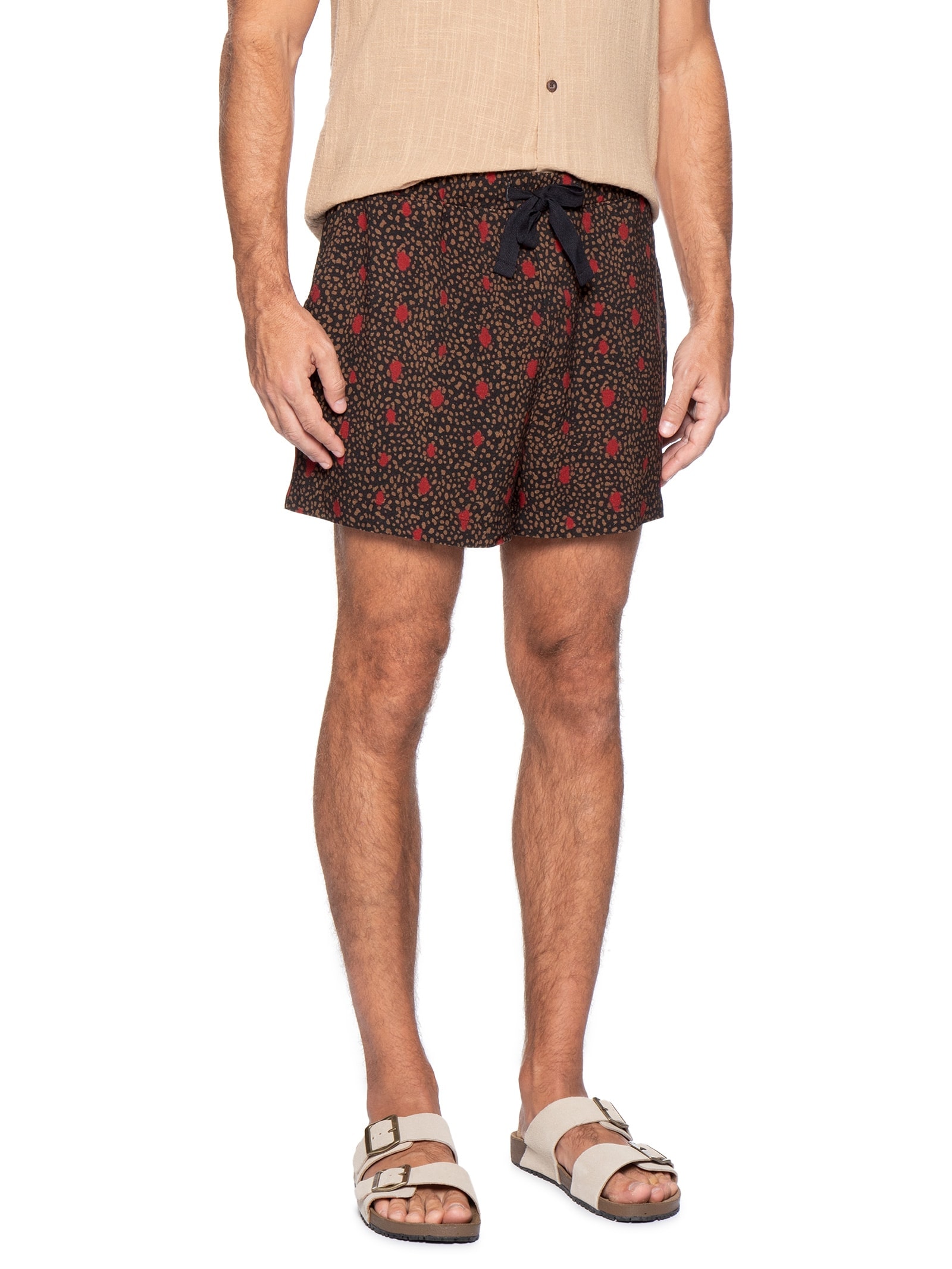 Short Masculino Casual PJ Bug Dots Preto Osklen