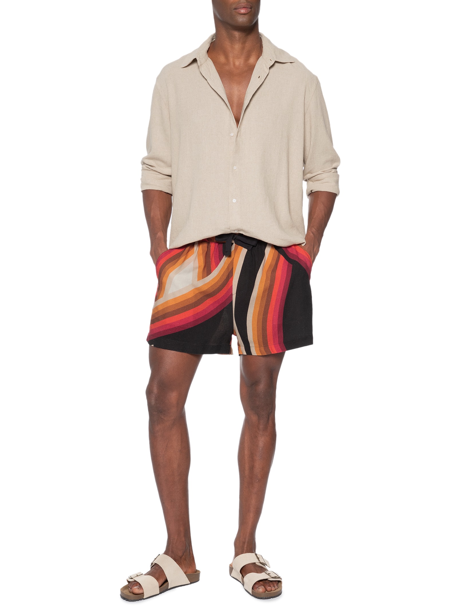 Short Masculino Casual Pj Waves Preto Osklen