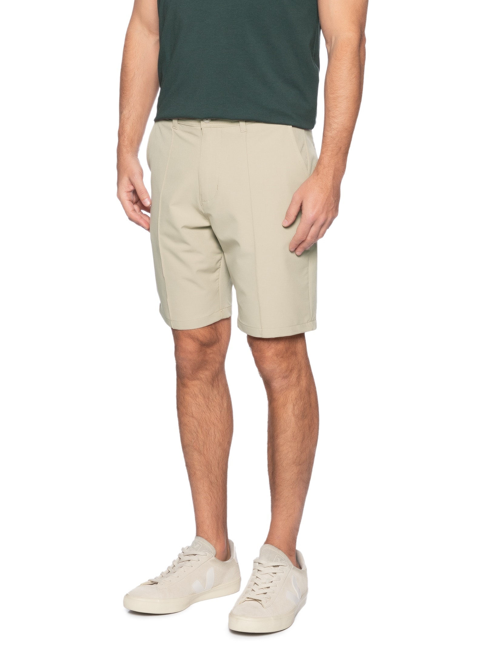 Short Masculino Casual Ponto Roma Off White '2 Essential