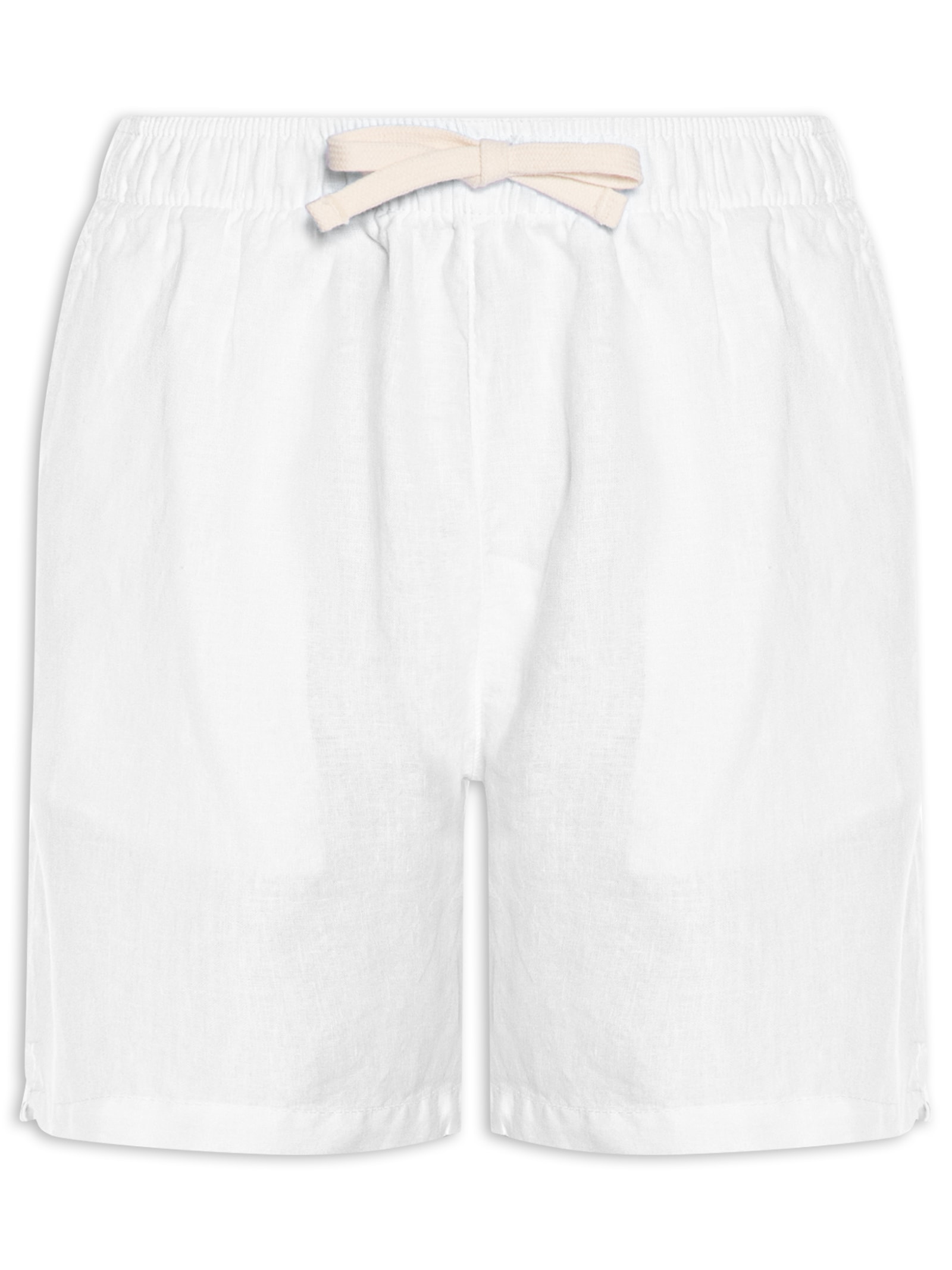 Short Masculino Casual Puro Linho Pier Branco Foxton
