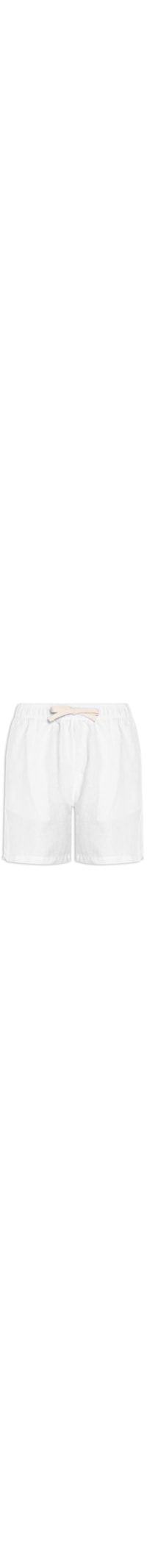 Short Masculino Casual Puro Linho Pier - Branco