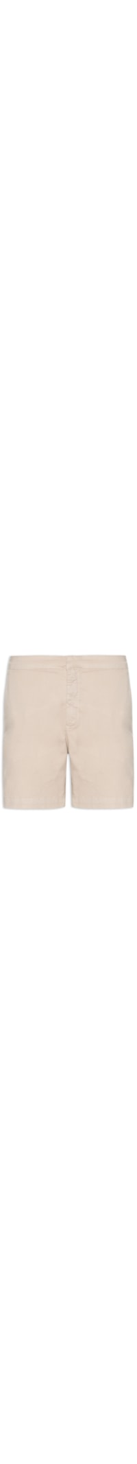 Short Masculino Chino com Fivela em Sarja com Elastano - Bege