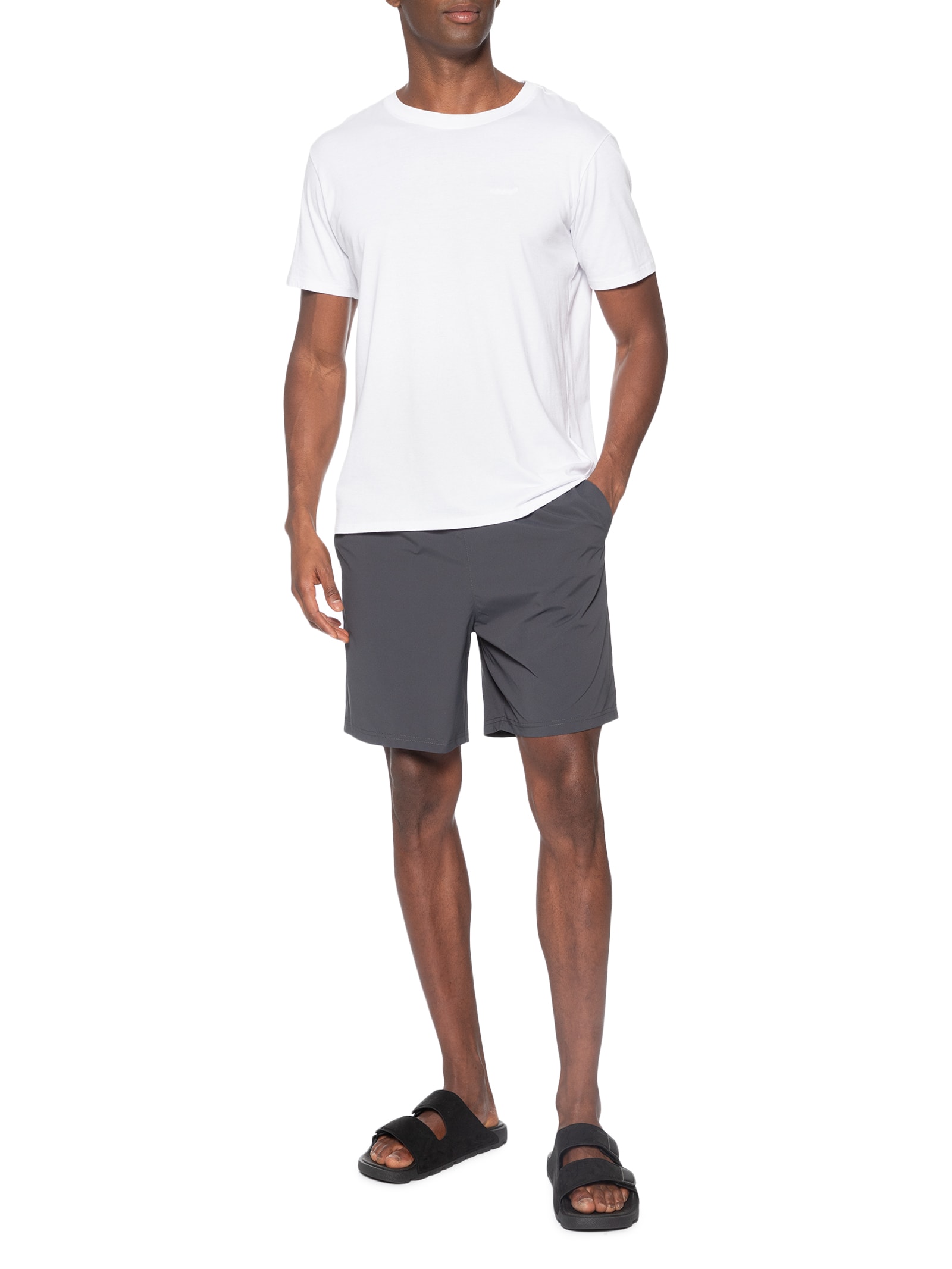 Short Masculino Color Beachwear Cinza Basiq Men