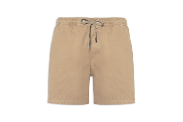 Short Masculino Com Elástico Estonado - Bege