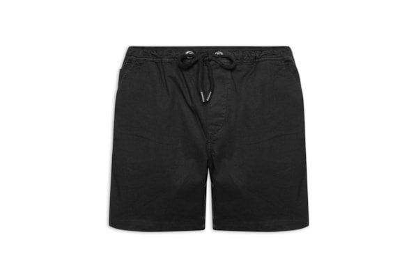 Short Masculino Com Elástico Estonado - Preto