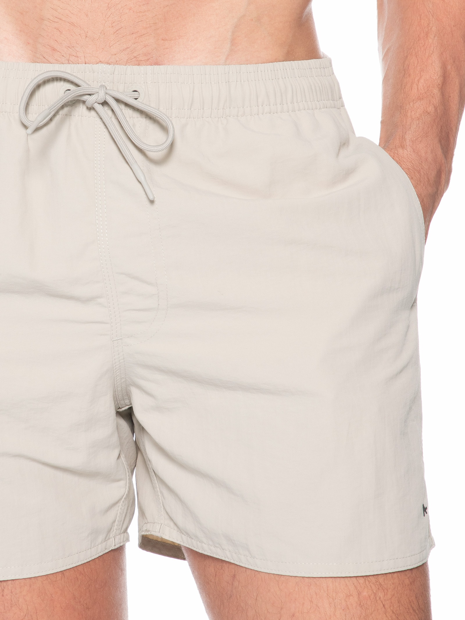 Short Masculino Com Elástico Mescla Color Bege Aramis