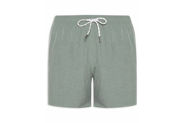 Short Masculino Com Elástico Mescla Color - Verde