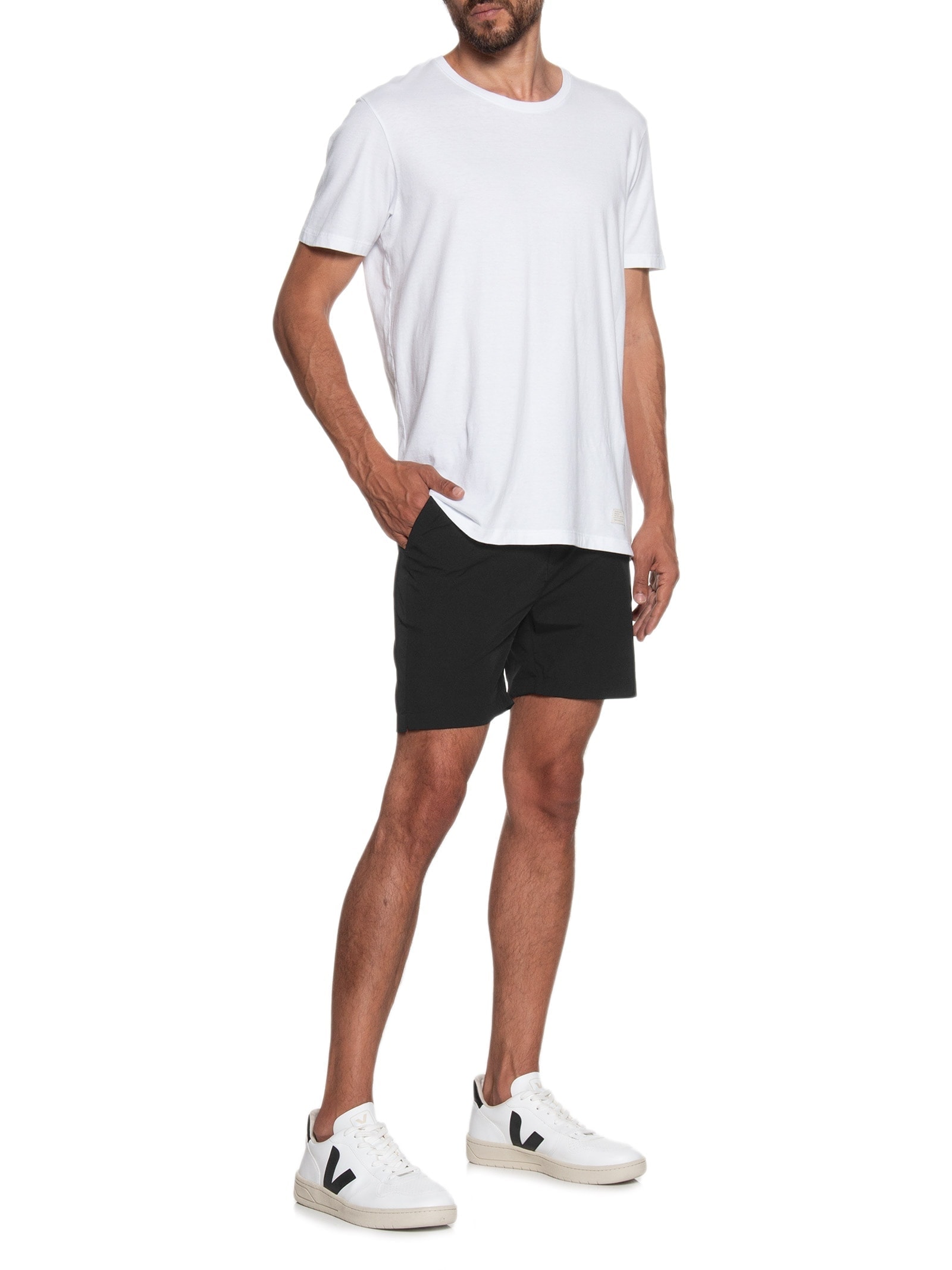 Short Masculino Comfort Com Fivela Preto '2 Essential
