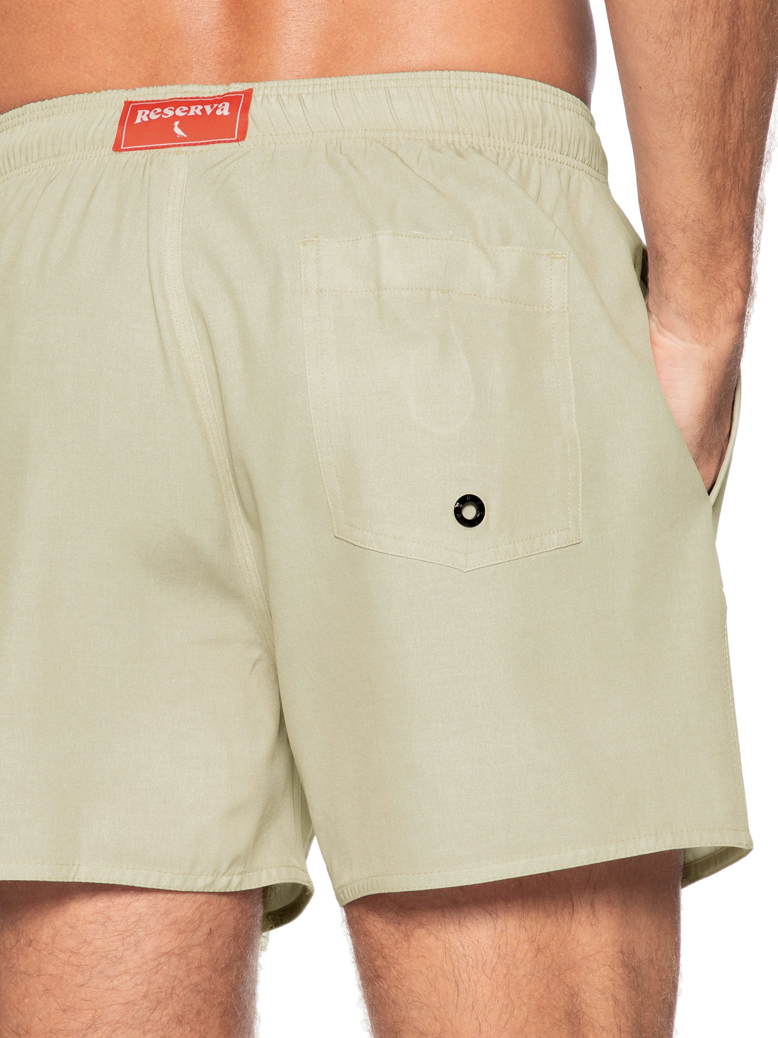 Short Masculino De Praia Básico Textura Bege Reserva