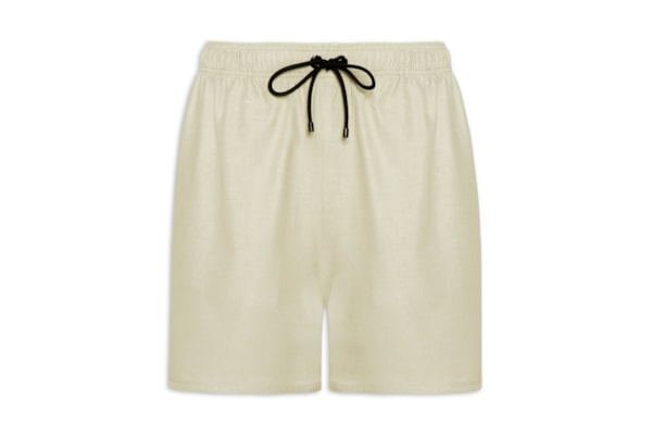Short Masculino De Praia Básico Textura - Bege