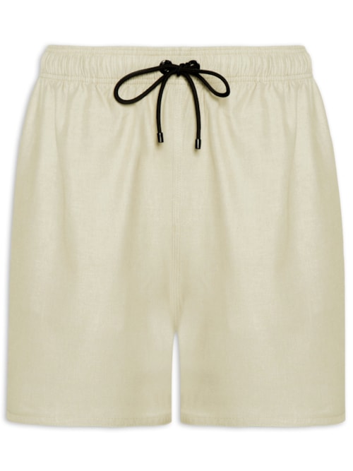 Short Masculino De Praia Básico Textura – Bege