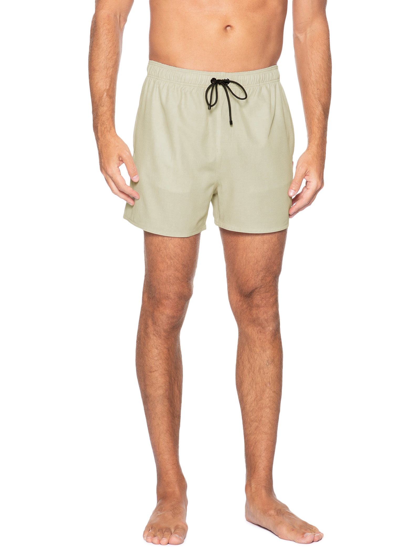 Short Masculino De Praia Básico Textura Bege Reserva
