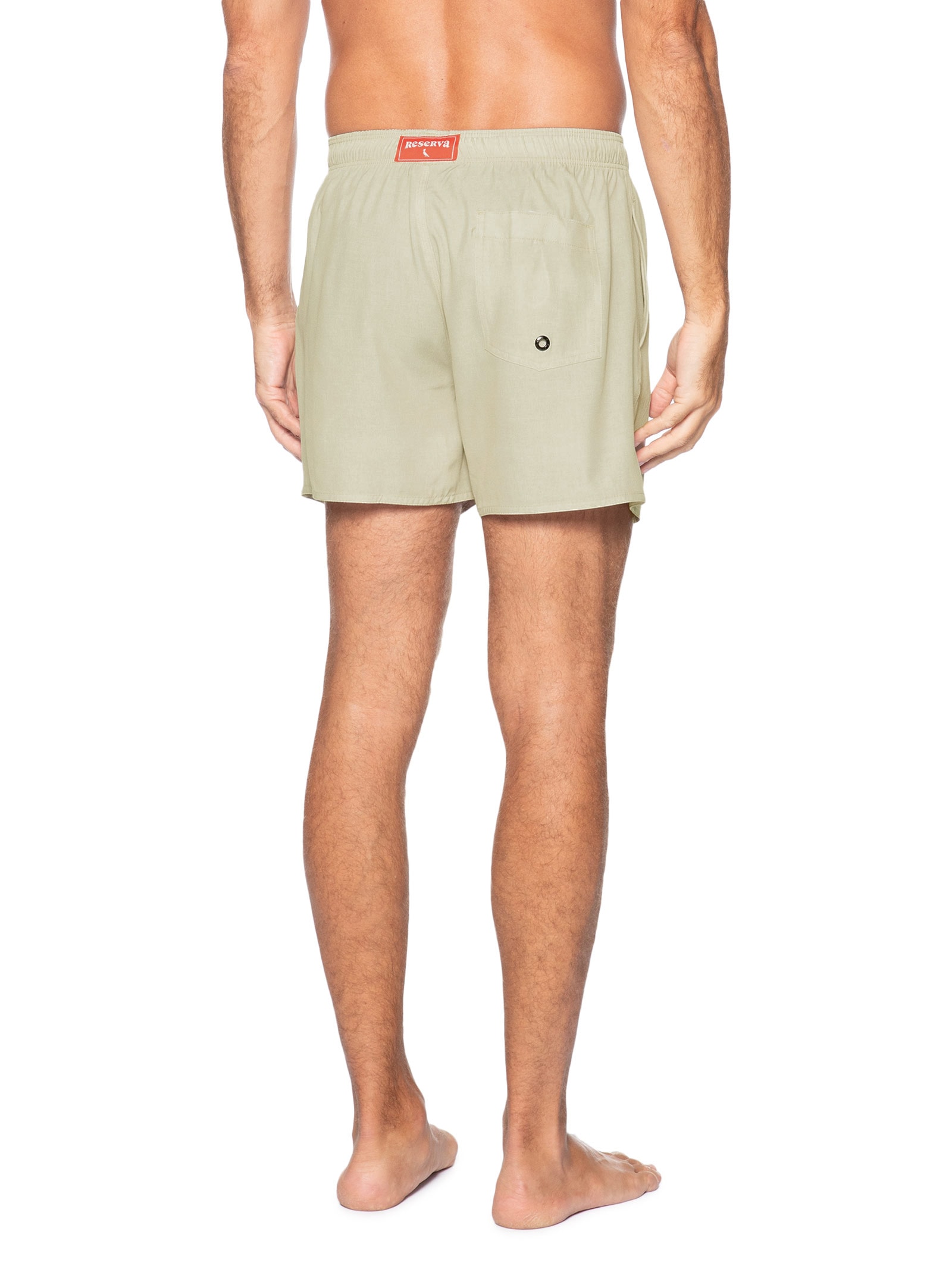 Short Masculino De Praia Básico Textura Bege Reserva
