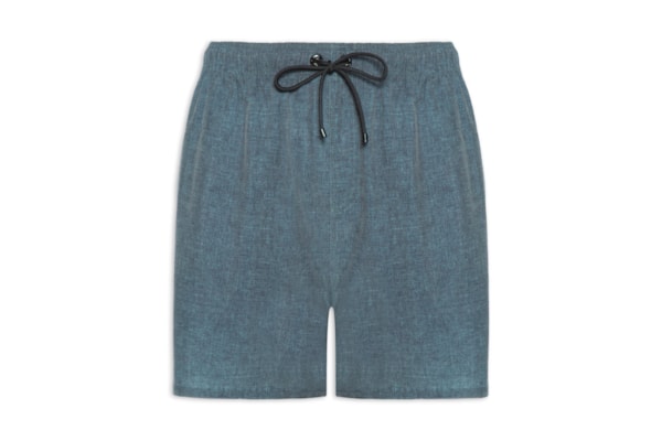 Short Masculino De Praia Básico Textura - Cinza