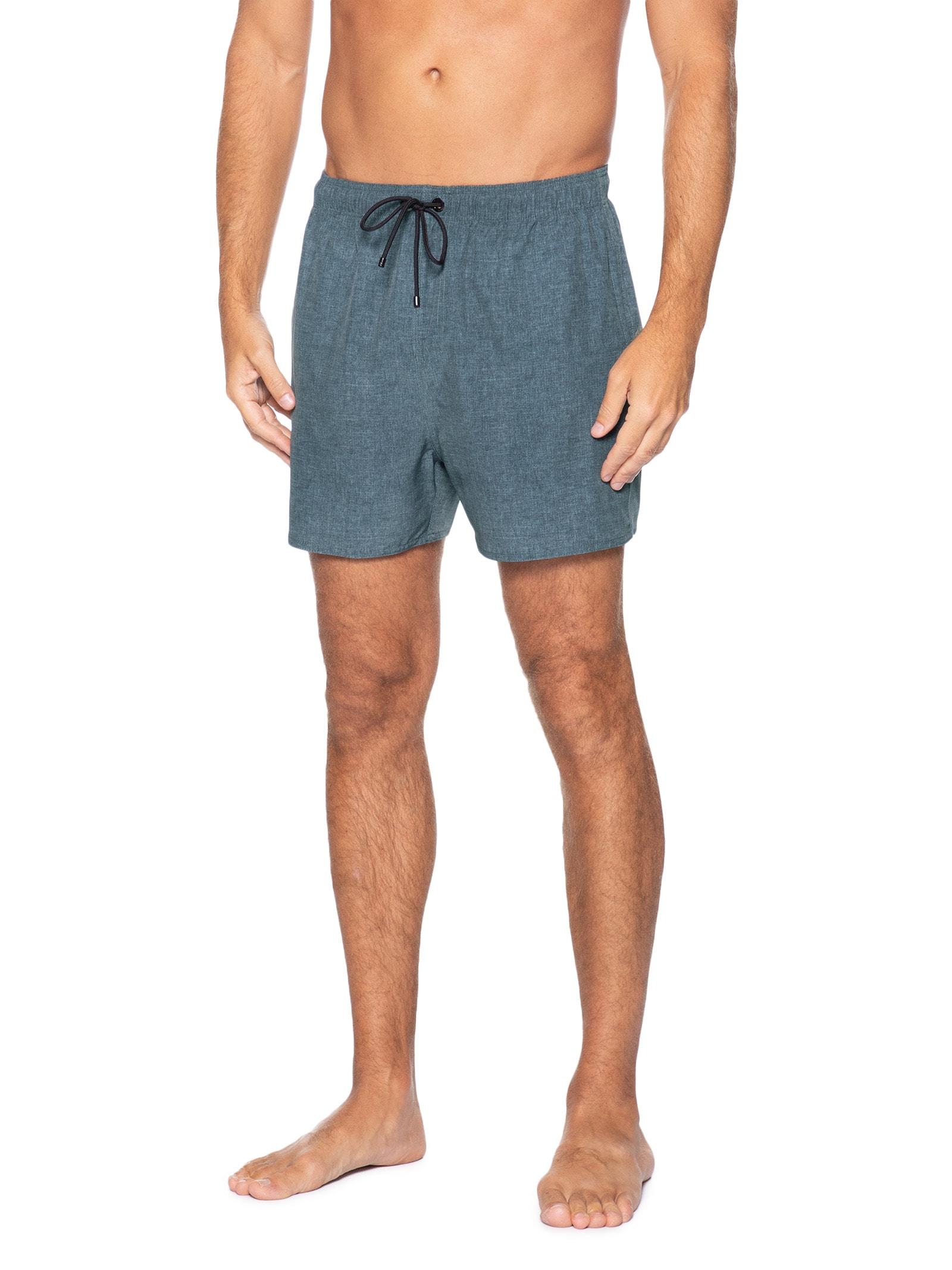 Short Masculino De Praia Básico Textura Cinza Reserva