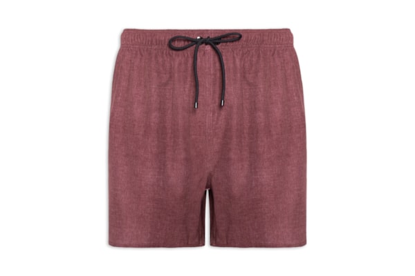 Short Masculino De Praia Básico Textura - Marrom
