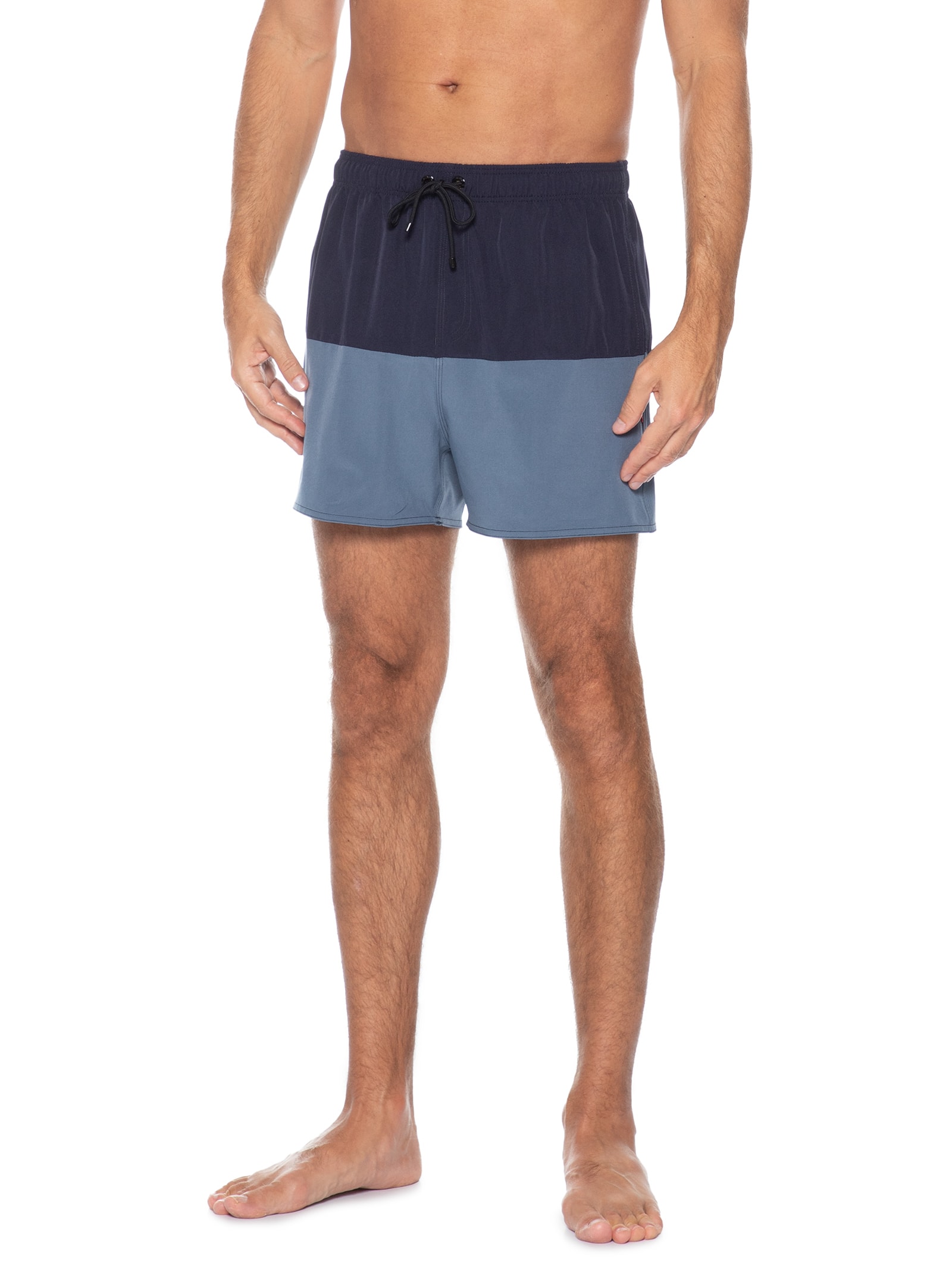 Short Masculino de Praia Color Block Azul Reserva